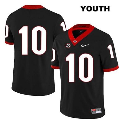 Youth Georgia Bulldogs NCAA #10 Malik Herring Nike Stitched Black Legend Authentic No Name College Football Jersey TQV7454DQ